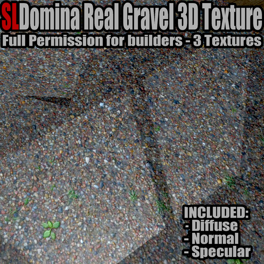 Second Life Marketplace SLDomina Professional 3D real Gravel ground